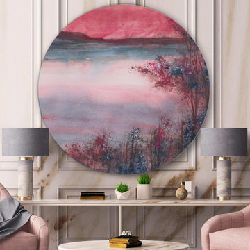Quiet Time - Landscape Metal Circle Wall Art